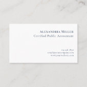 Eenvoudig elegant professioneel Visitekaartje (Voorkant)