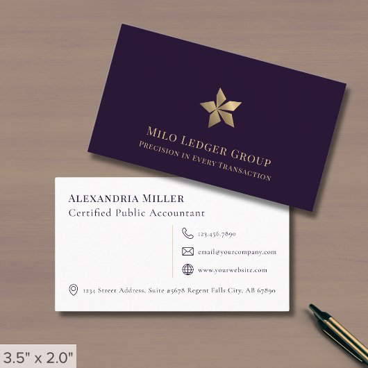 Eenvoudig elegant professioneel Visitekaartje