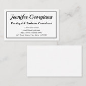 Eenvoudig, elegant, professioneel Visitekaartje (Voorkant / Achterkant)