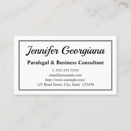 Eenvoudig, elegant, professioneel Visitekaartje (Voorkant)