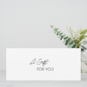 Eenvoudig Elegant QR-codenummer Moderne Cadeaubon (Staand voorkant)