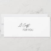 Eenvoudig Elegant QR-codenummer Moderne Cadeaubon (Voorkant)