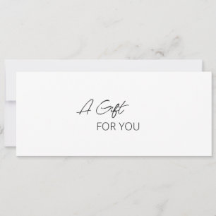 Eenvoudig Elegant QR-codenummer Moderne Cadeaubon