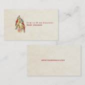 Eenvoudig Elegant Red Bird Visitekaartje verplette (Voorkant / Achterkant)