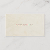 Eenvoudig Elegant Red Bird Visitekaartje verplette (Achterkant)