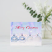 Eenvoudig Elegant Red Decor Snow Merry kerst Feestdagenkaart (Staand voorkant)