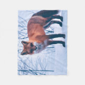 Eenvoudig Elegant Red Fox-kunstwerk | Fleece Blank Deken (Voorkant)