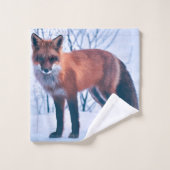 Eenvoudig Elegant Red Fox-kunstwerk | Handdoekset Bad Handdoek (Wasdoekje)