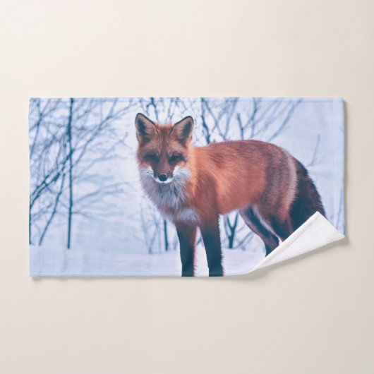 Eenvoudig Elegant Red Fox-kunstwerk | Handdoekset Bad Handdoek (Handdoek)
