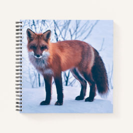 Eenvoudig Elegant Red Fox-kunstwerk | Laptop Notitieboek