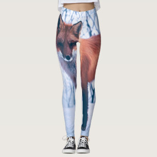 Eenvoudig Elegant Red Fox-kunstwerk Leggings