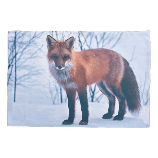 Eenvoudig Elegant Red Fox-kunstwerk | Proefcase Kussensloop (Achterkant-Links)