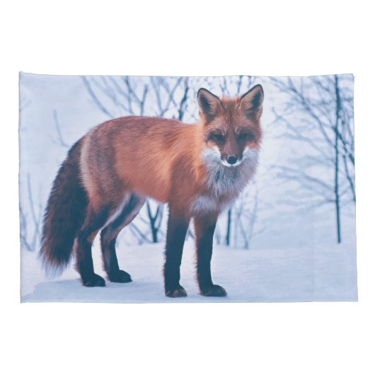 Eenvoudig Elegant Red Fox-kunstwerk | Proefcase Kussensloop (Achterkant-Rechts)