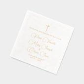 Eenvoudig Elegant Religieus Geloof Drieling Doop Folie Servetten (Links)