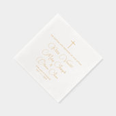 Eenvoudig Elegant Religieus Geloof Drieling Doop Folie Servetten (Rechts)