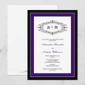 Eenvoudig Elegant repetitief diner Uitnodiging (ko (Voorkant / Achterkant)