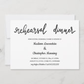 Eenvoudig Elegant repetitief, handgeschreven scrip Kaart (Voorkant)