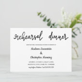 Eenvoudig Elegant repetitief, handgeschreven scrip Kaart (Staand voorkant)