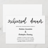 Eenvoudig Elegant repetitief, handgeschreven scrip Kaart (Voorkant / Achterkant)