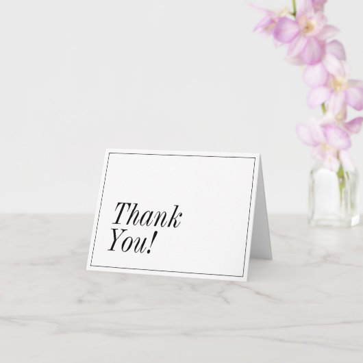 Eenvoudig, Elegant & Respectvol "Dank je!" Kaart (Orchidee)