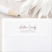 Eenvoudig elegant-retouradreslabel etiket (Insitu)