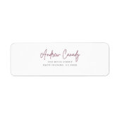 Eenvoudig elegant-retouradreslabel etiket (Voorkant)