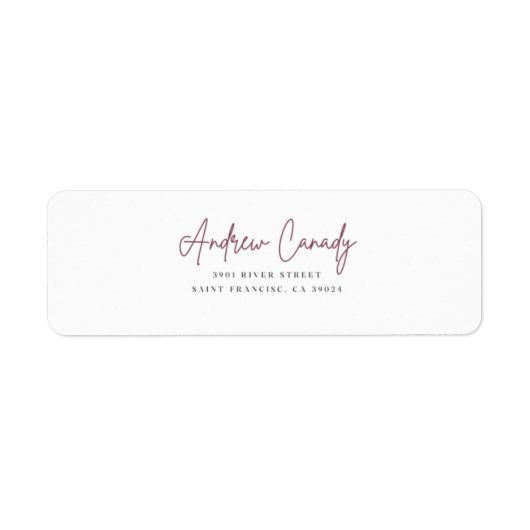 Eenvoudig elegant-retouradreslabel etiket (Voorkant)