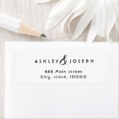 Eenvoudig elegant retouradreslabel voor koppel etiket (Insitu)