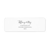 Eenvoudig Elegant Return Address Label (Voorkant)