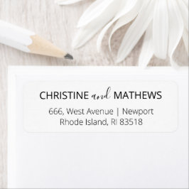 Eenvoudig Elegant Return Address Label