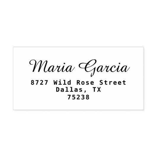 Eenvoudig Elegant Return Address Rubber Stamp Rubberstempel (Afrduk)