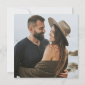 Eenvoudig Elegant Rode Plein Bewaar de Datum met F Save The Date (Achterkant)