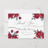 Eenvoudig Elegant Romantisch Roos Bloemenbruiloft Bedankkaart (Voorkant)