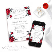 Eenvoudig Elegant Romantisch Roos Bloemenbruiloft Kaart