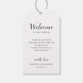 Eenvoudig elegant romantisch script foto bruiloft cadeaulabel (Voorkant)