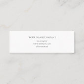 Eenvoudig Elegant Rood Mini Visitekaartje (Achterkant)