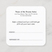 Eenvoudig Elegant Rood Wit Faux Goud Hart Aanbevelingskaartje (Achterkant)