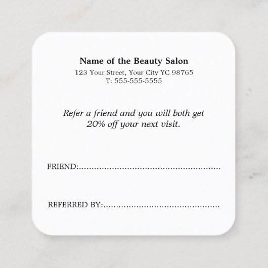 Eenvoudig Elegant Rood Wit Faux Goud Hart Aanbevelingskaartje (Achterkant)