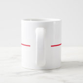 Eenvoudig Elegant Rood Wit Minimalistisch Modern Grote Koffiekop (Achterkant)