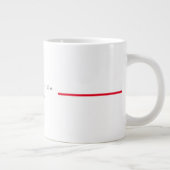 Eenvoudig Elegant Rood Wit Minimalistisch Modern Grote Koffiekop (Rechts)
