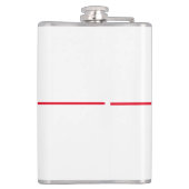 Eenvoudig Elegant Rood Wit Minimalistisch Modern Heupfles (Achterkant)