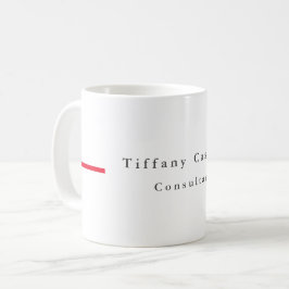 Eenvoudig Elegant Rood Wit Minimalistisch Modern Koffiemok