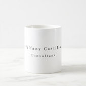 Eenvoudig Elegant Rood Wit Minimalistisch Modern Koffiemok (Center)