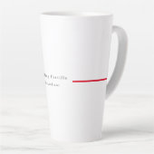 Eenvoudig Elegant Rood Wit Minimalistisch Modern Latte Mok (Rechterhoek)