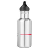Eenvoudig Elegant Rood Wit Minimalistisch Modern Waterfles (Rechts)