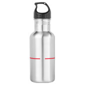 Eenvoudig Elegant Rood Wit Minimalistisch Modern Waterfles (Achterkant)