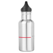 Eenvoudig Elegant Rood Wit Minimalistisch Modern Waterfles (Links)