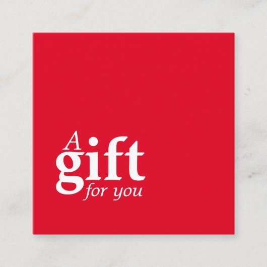 Eenvoudig Elegant Rood Wit Schoonheidssalon Gift Vierkante Visitekaartje (Voorkant)