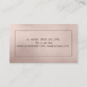 Eenvoudig elegant Roos Gold Cirkel opal Visitekaartje (Achterkant)