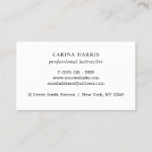 Eenvoudig elegant Roos Gold Foil Hair Visitekaartje (Achterkant)